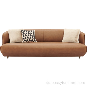 Moderne Stil Wohnzimmer echte Ledersofas Set